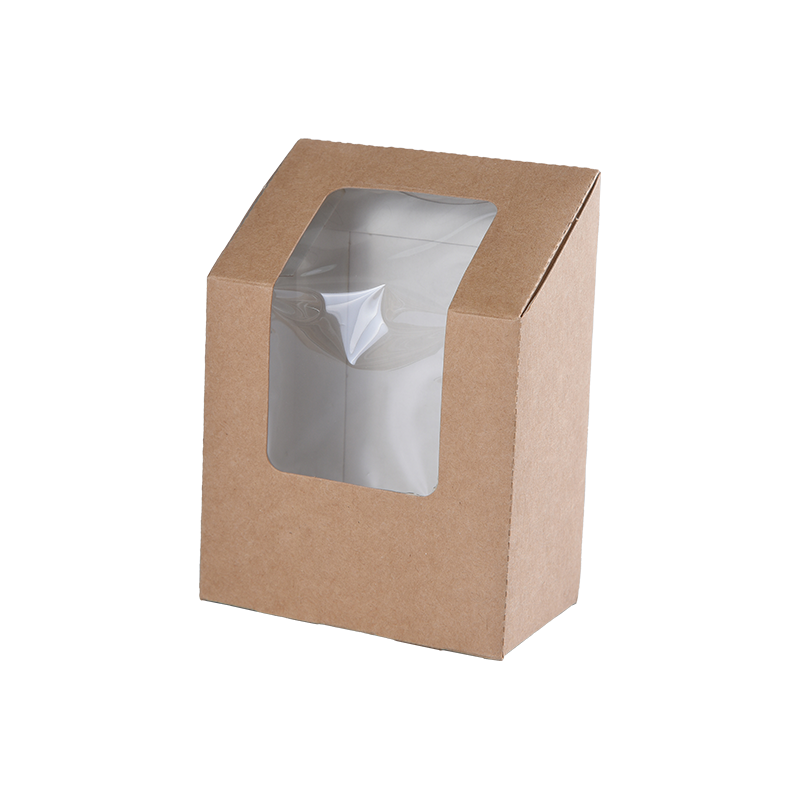Kraft-Tortilla-Box mit Fenster