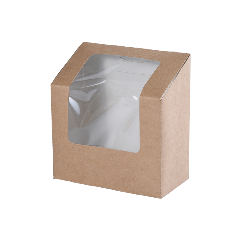 Kraft-Tortilla-Box mit Fenster