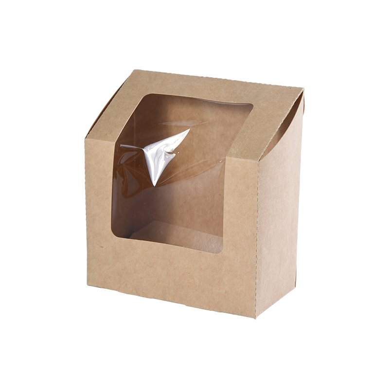 Kraft-Tortilla-Box mit Fenster