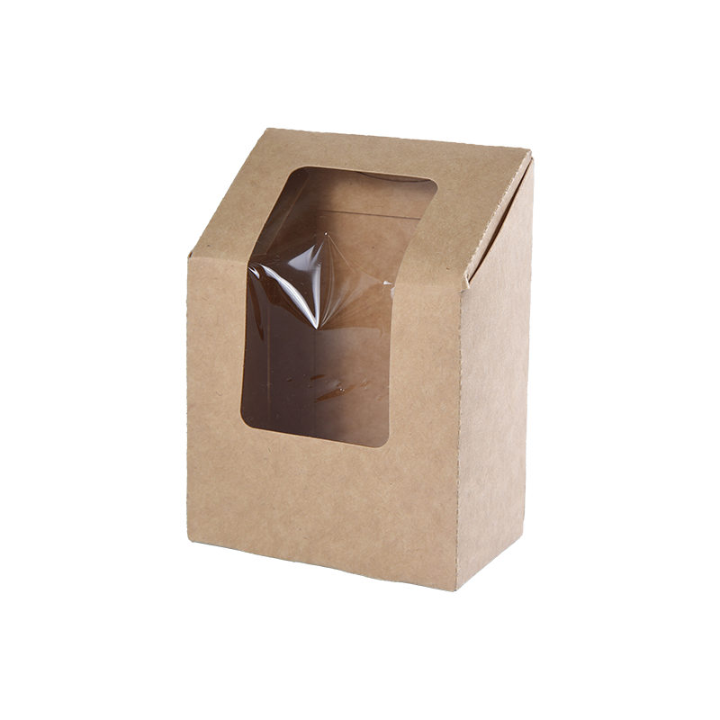 Kraft-Tortilla-Box mit Fenster