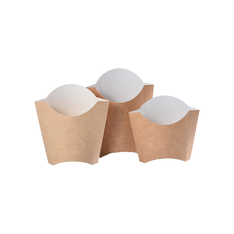 Einweg-Pommes-Pommes-Halter, Papier-Pommes-Frites-Becher, Charcuterie-Becher, Kraft-Chips-Schaufel