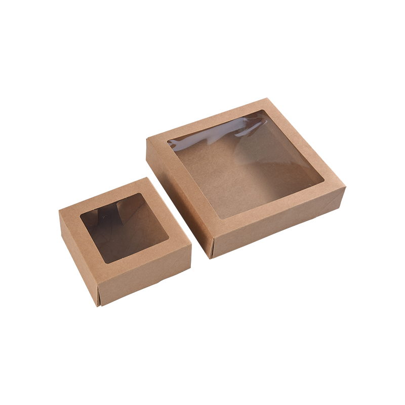 Kleine Kuchenschachteln aus braunem Kraftpapier für Kuchenportionen – Keks-/Brownie-Bäckereischachteln – Kuchenverpackungsschachteln aus Pappe für Leckereien/Geschenke