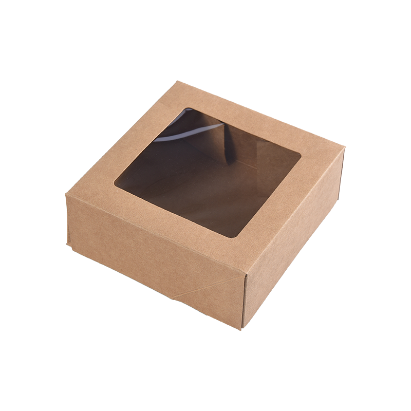 Kleine Kuchenschachteln aus braunem Kraftpapier für Kuchenportionen – Keks-/Brownie-Bäckereischachteln – Kuchenverpackungsschachteln aus Pappe für Leckereien/Geschenke