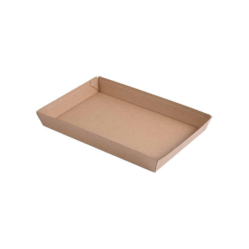 Rechteckige Einweg-Lebensmitteltabletts aus Wellpappe