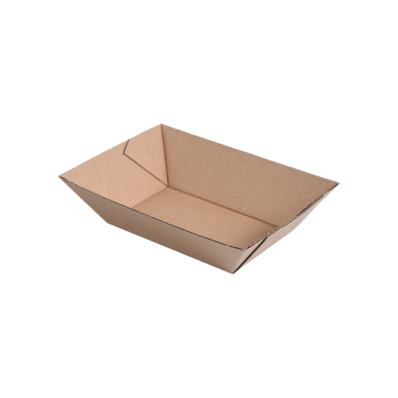 Rechteckige Einweg-Lebensmitteltabletts aus Wellpappe